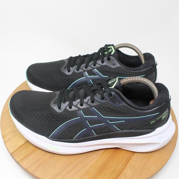 Asics Shoes Womens 10 Gel Kayano 30 Running Sneakers Black Teal Gym Athleisure - Picture 3 of 10